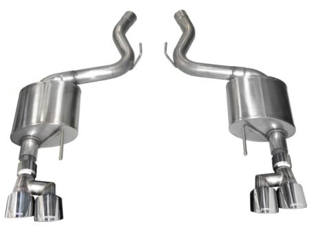 Corsa 18-19 Ford Mustang 5.0L 3in Touring Axle-Back Dual Rear Exit 4in Polished Pro-Series T on Sale