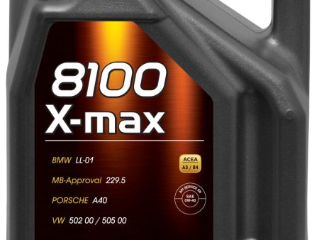 Motul 5L Synthetic Engine Oil 8100 0W40 X-MAX - Porsche A40 on Sale