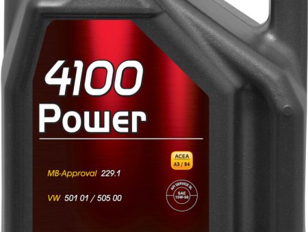 Motul 5L Engine Oil 4100 POWER 15W50 - VW 505 00 501 01 - MB 229.1 For Sale