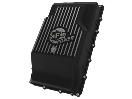 aFe 17-24 Ford F-150 10R60 10R80 Pro Series Rear Transmission Pan Black w  Machined Fins For Discount