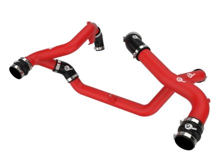 aFe 22-23 Ford Explorer BladeRunner Aluminum Hot and Cold Charge Pipe Kit - Red Hot on Sale