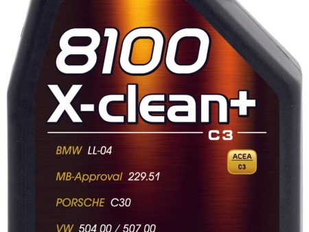 Motul 1L Synthetic Engine Oil 8100 5W30 X-CLEAN - LL04- MB 229.51- 504.00-507.00 For Cheap