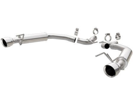 MagnaFlow Axle Back, SS, 2.5in, Competition, Dual Split Polish 4.5in Tip 2015 Ford Mustang Ecoboost Fashion