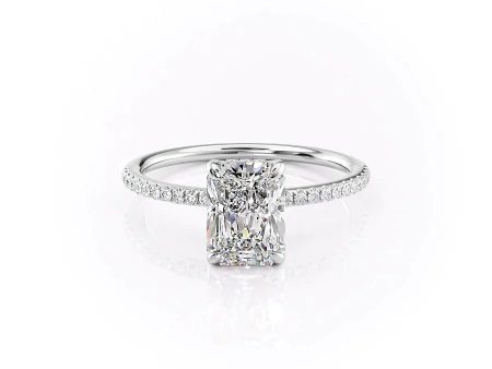 The Pave Kamellie Set With A 3 Carat Radiant Lab Diamond For Cheap