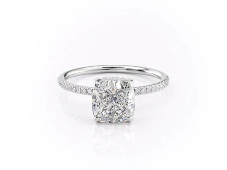 The Pave Kamellie Set With A 2 Carat Cushion Lab Diamond For Discount