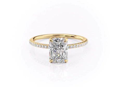 The Pave Kamellie Set With A 2.5 Carat Radiant Lab Diamond Sale