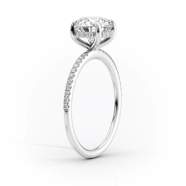 The Pave Kamellie Set With A 3 Carat Princess Lab Diamond on Sale